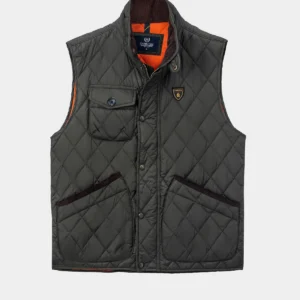 SLEEVELESS JACKET OLIVE